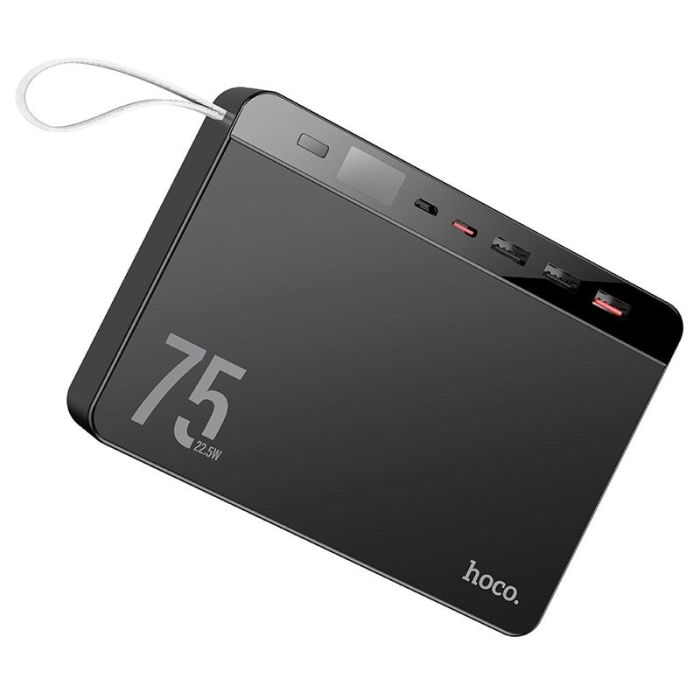 Hoco J94 Overlord 22,5 W 75000 mAh 5-12V/1,5-5A PD/QC Black