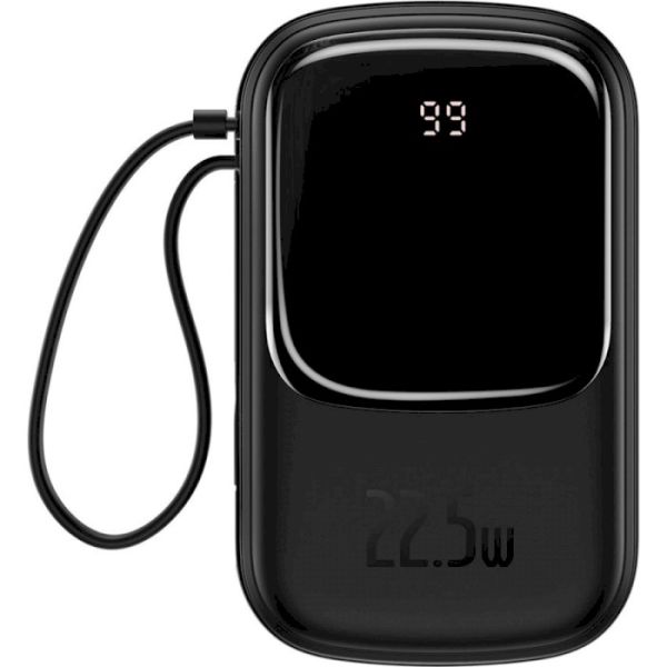 Повербанк Baseus Q Pow Pro Digital Display 20000mah 22.5W Black з кабелем USB to Type-C (PPQD040101)