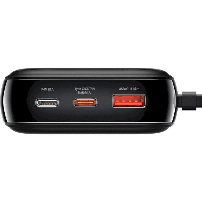 Baseus Q Pow Pro Digital Display 20000 mAh 22.5W Black з кабелем USB to Type-C (PPQD040101)