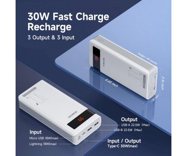 Romoss Sense 8PS Pro 30W 30000 mAh White (PHP30-892-1133H)