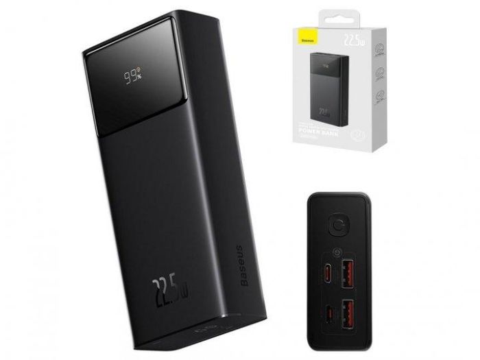 Baseus Star-Lord Digital Display 30000 mAh 22.5W Black. зарядний пристрій.