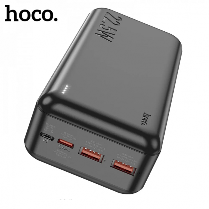Hoco J101B Astute 22.5W 30000 mAh PD22,2W+QC3.0 быстрая зарядка Чёрный