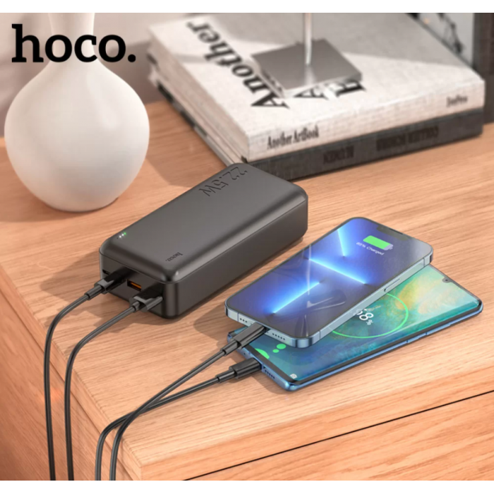 Hoco J101B Astute 22.5W 30000 mAh PD22,2W+QC3.0 быстрая зарядка Чёрный