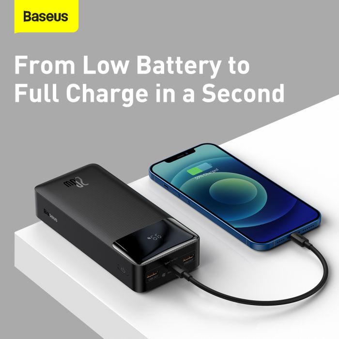 Baseus Bipow Digital Display 30000 mAh 20 W Black (PPBD050401)