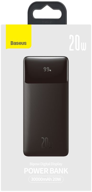 Baseus Bipow Digital Display 30000 mAh 20 W Black (PPBD050401)