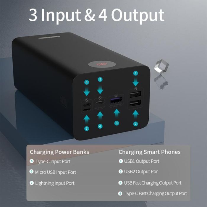 Romoss PEA60, 60000 mAh, чорний
