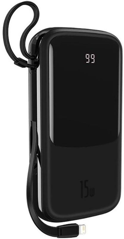 Baseus Q pow Digital Display 20000 mAh 15W Lightning Cable Black