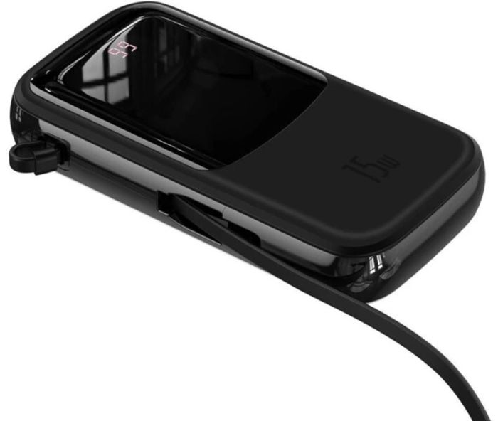 Baseus Q pow Digital Display 20000 mAh 15W Lightning Cable Black