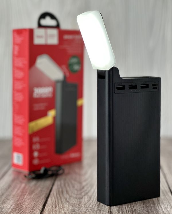 Power Bank HOCO J62 30000 mAh з ліхтариком, швидка зарядка 22W (Black)