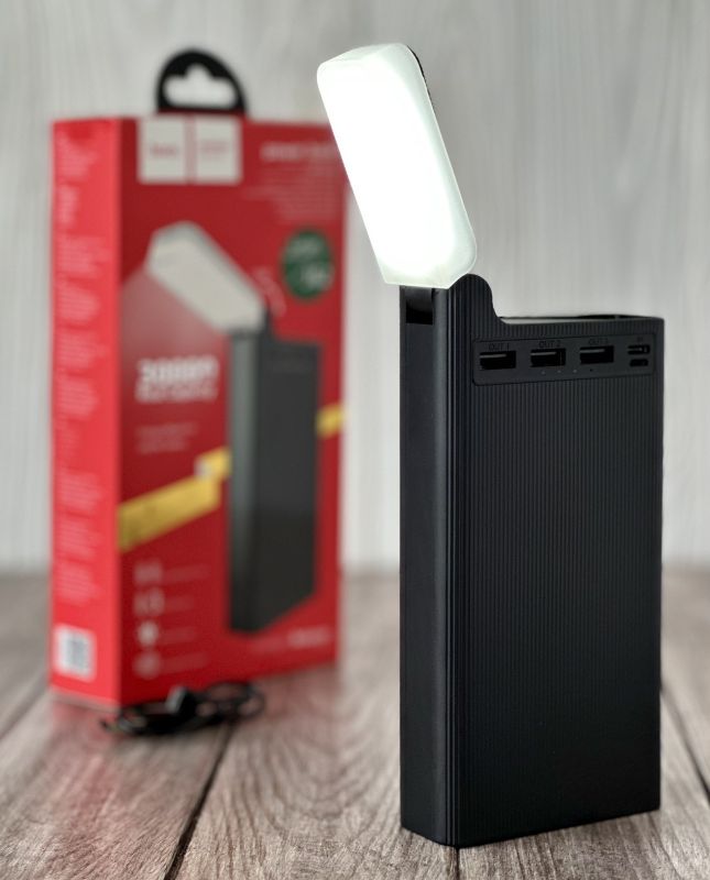 Hoco J62 30000 mAh з ліхтариком, швидка зарядка 22W (Black)