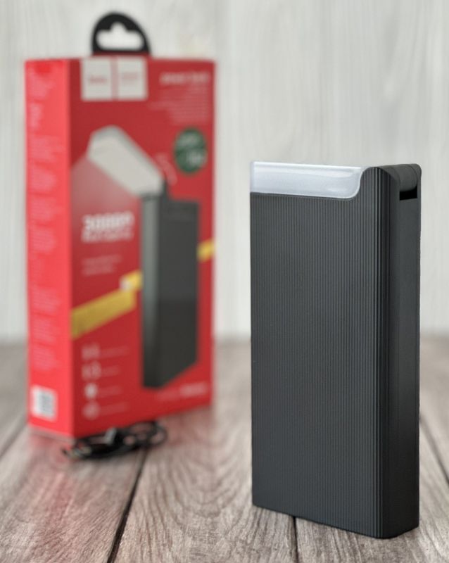 Hoco J62 30000 mAh з ліхтариком, швидка зарядка 22W (Black)
