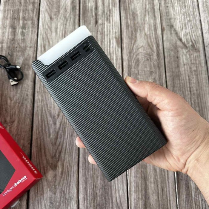 Hoco J62 30000 mAh з ліхтариком, швидка зарядка 22W (Black)