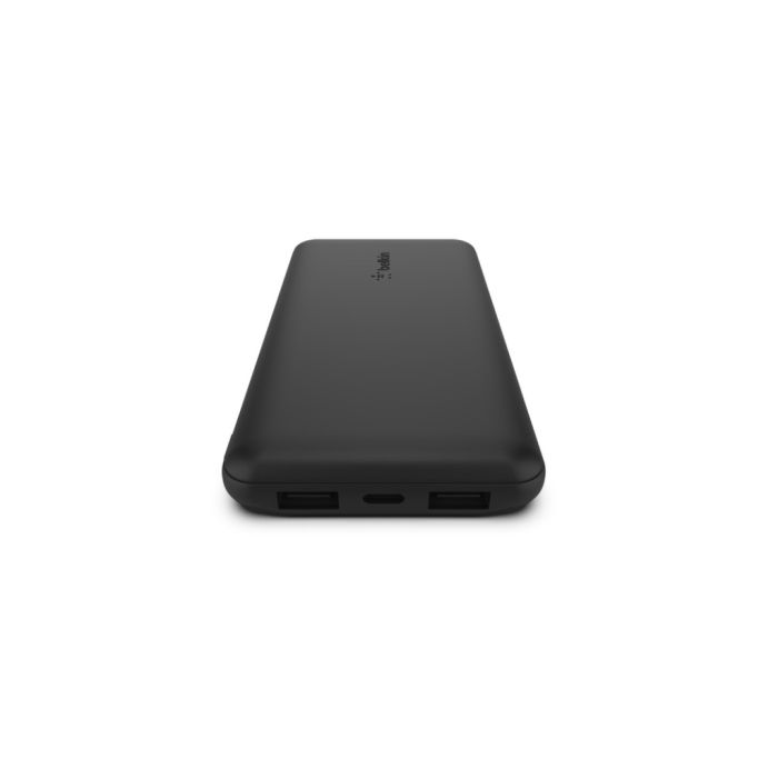 Belkin 10000 mAh, USB-C, 2*USB-A, 3A max, 6" USB-A to USB-C cable, Black (BPB011bt-BK)