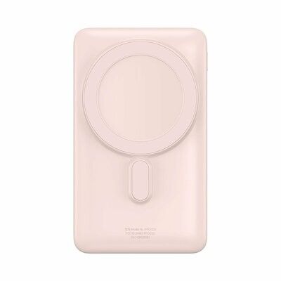 Baseus Magnetic Bracket Wireless Fast Charge 10000 mAh 20W Швидка зарядка 3A QC3.0+PD3.0 Беспровідна зарядка Pink (PPCX000204)