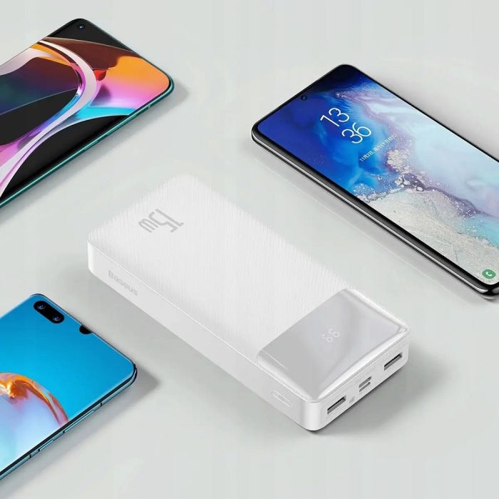 Baseus Bipow Digital Display 20000 mAh 15W White (PPDML-J02)