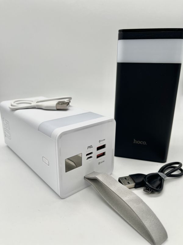 Hoco J86A на 50000 mAh із вбудованим ліхтариком (Білий)