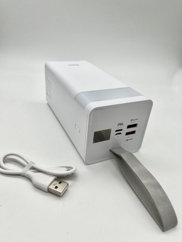 Hoco J86A на 50000 mAh із вбудованим ліхтариком (Білий)