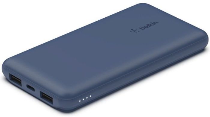 Belkin 10000mAh, 15W, Dual USB-A, USB-C, blue