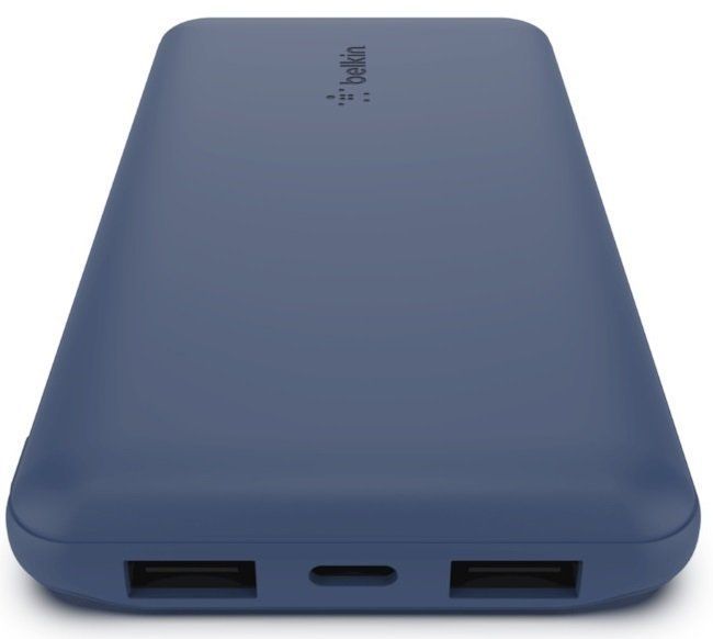 Belkin 10000mAh, 15W, Dual USB-A, USB-C, blue