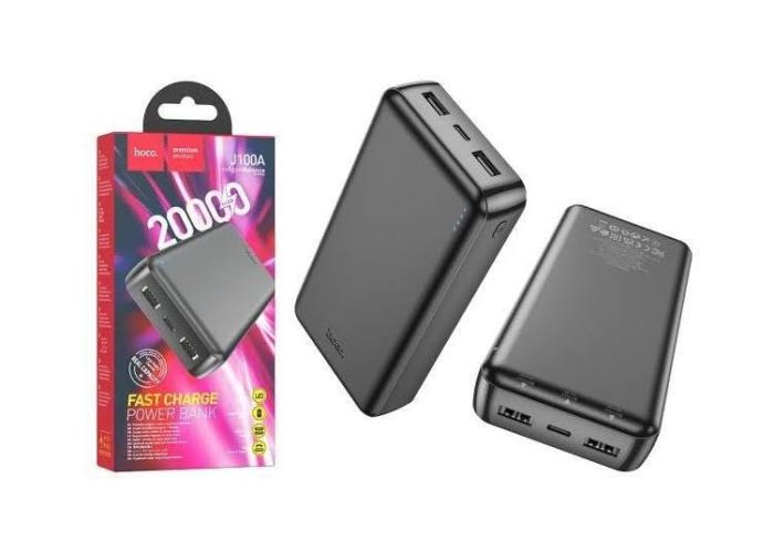 Hoco J100A 20000 mAh 2xUSB/Type-C Чорний