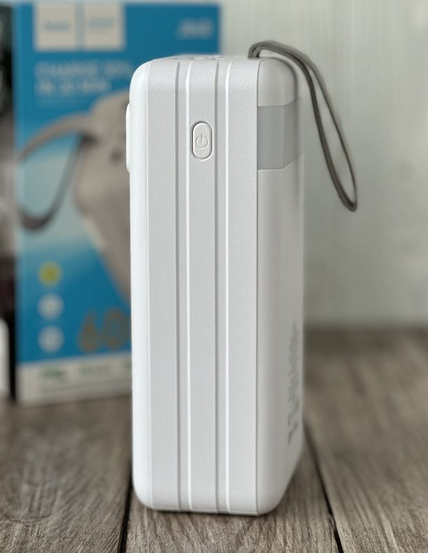 Hoco J86B 60000 мАh з ліхтариком, швидка зарядка 22.5W (White)