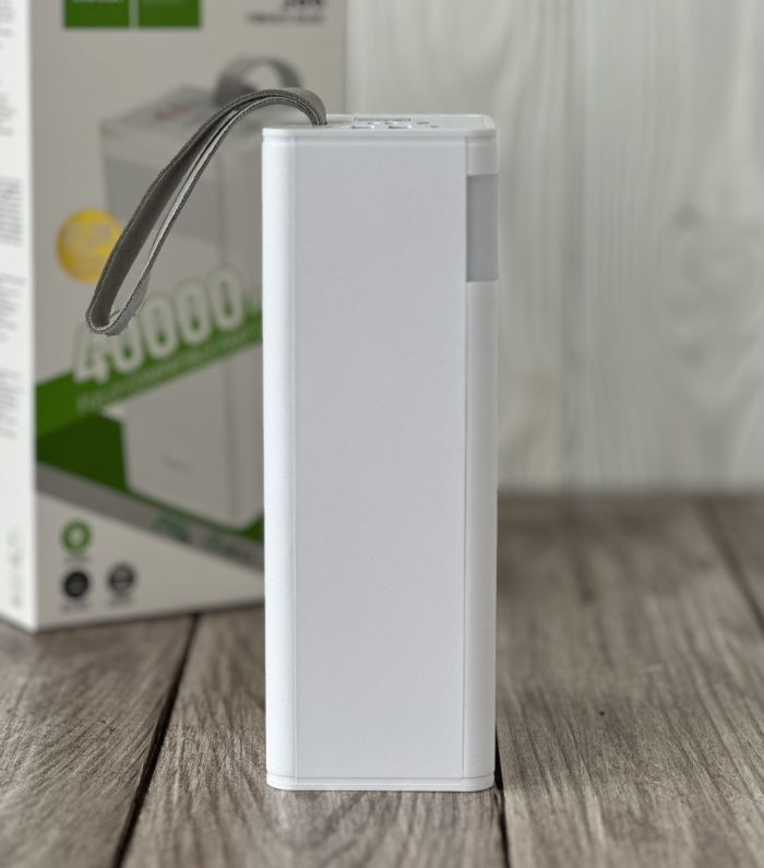 Hoco J86 40000 мАh з ліхтариком, швидка зарядка 22.5W (White)