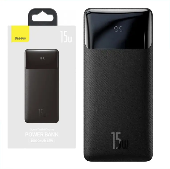 Baseus Bipow Digital Display 10000 mAh 15W 3A, black