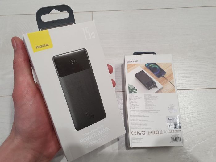 Baseus Bipow Digital Display 20 000 mAh (15W) 3A, black