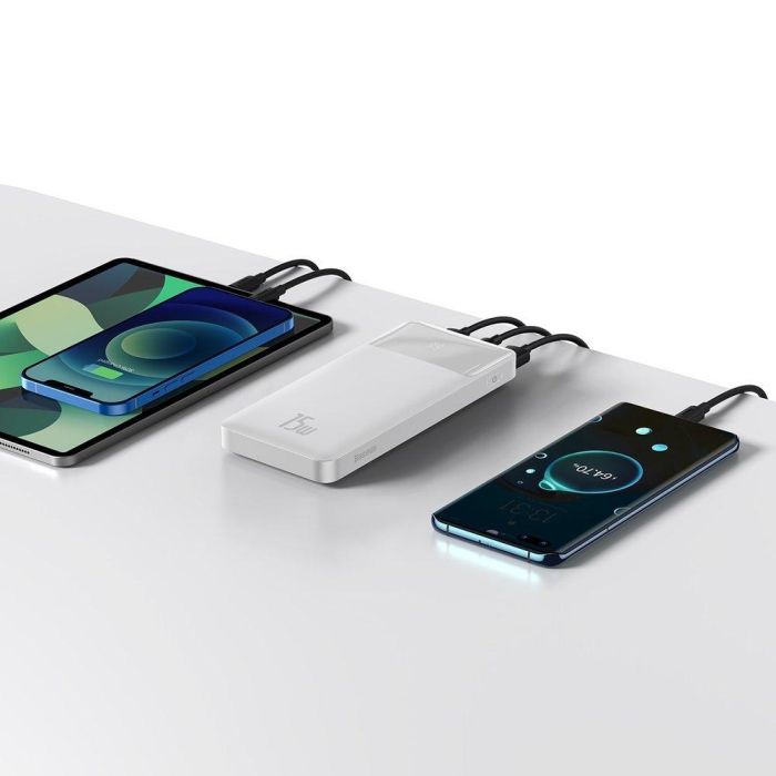 Baseus Bipow Digital Display 10 000 mAh (15W) 3A, white