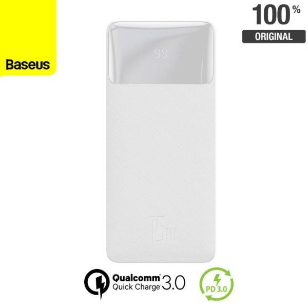 Оригінальний павербанк Baseus Power Bank Bipow Digital Display 15W 20000mAh White (PPBD20, PPDML-J02)