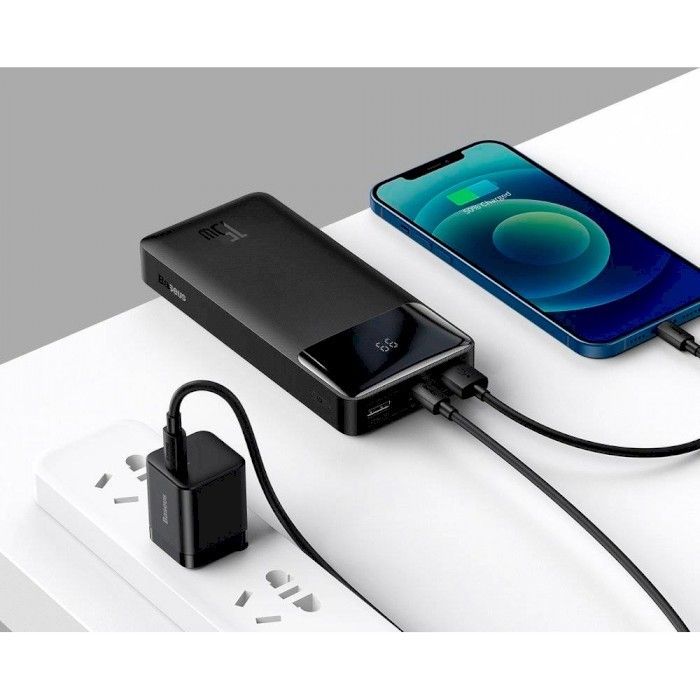 Baseus Bipow Digital Display 15W 20000 mAh Black (PPBD20, PPDML-J01)
