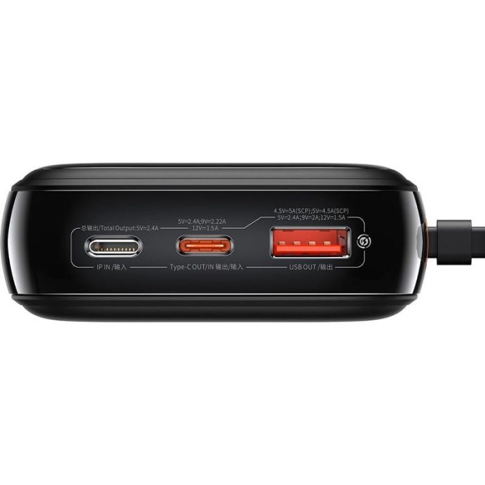 Baseus PPQD0400 Qpow Pro 20000 mAh 20W iP Edition Чорний (755410)