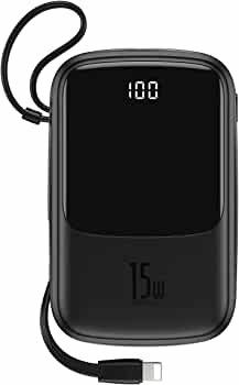 Baseus PPQD-F Qpow Digital Display 20000 mAh 15W With IP Cable Чорний (754891)
