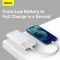 Baseus 10000 mAh 20W 3A Bipow Digital Display Швидка зарядка QC3.0+PD3.0 2USB Type-C White