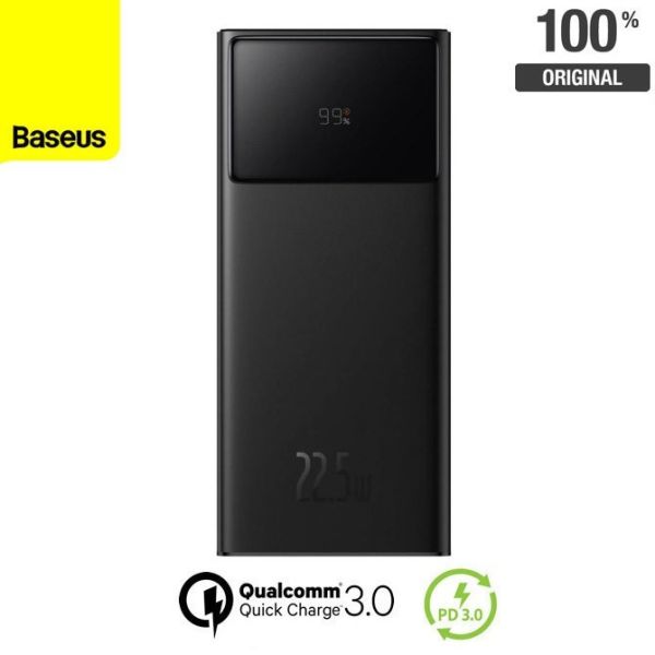 Оригінальний павербанк Baseus Star-Lord Digital Display Fast Charge Power Bank 22.5W 20000mAh Black PPXJ060001