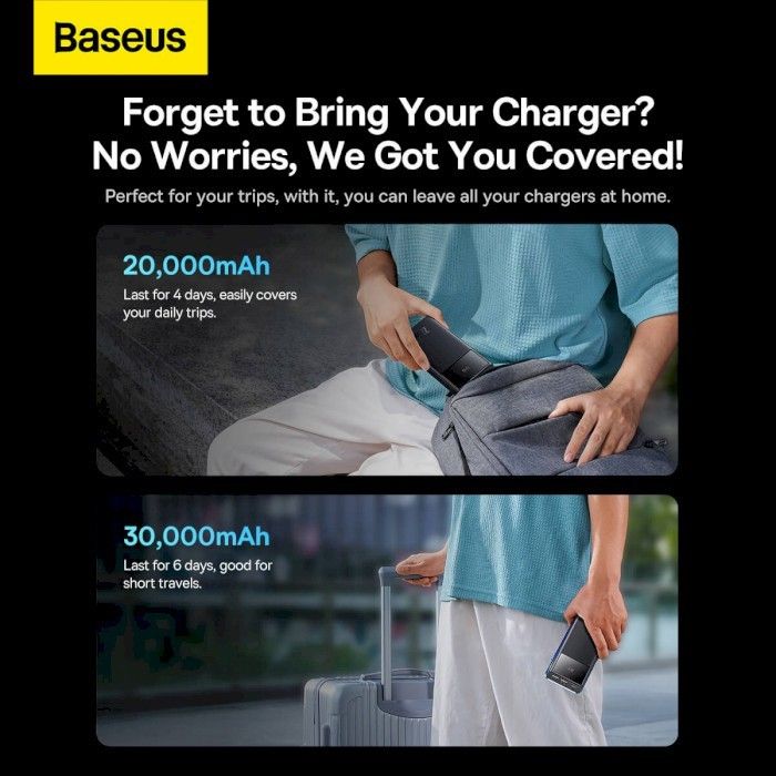 Baseus Star-Lord Digital Display Fast Charge 22.5W 20000 mAh Black PPXJ060001