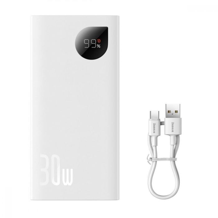 Baseus Adaman2 Digital Display Fast Charge 10000 mAh 30W White (PPAD040002)