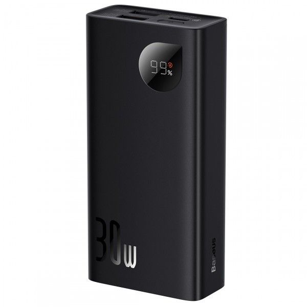 Baseus Adaman2 Digital Display 10000 mAh 30W 5A QC3.0 PD3.0 чорний (PPADM2-10)