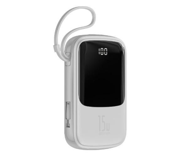 Павербанк Baseus PPQD-G Q pow Digital Display Power Bank 20000mAh 15W Білий (755415)