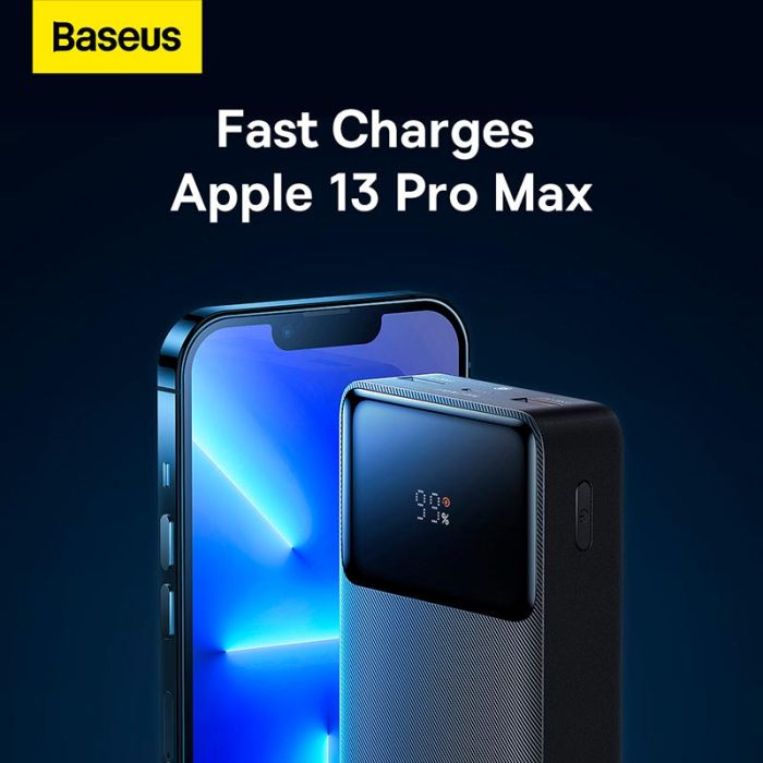 Baseus PPBD020301 Bipow Digital Display 25W 20000 mAh 2xUSB/Type-C чорний