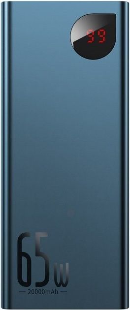 Baseus Adman metal Digital display quick charging 20000 mAh 65W Blue
