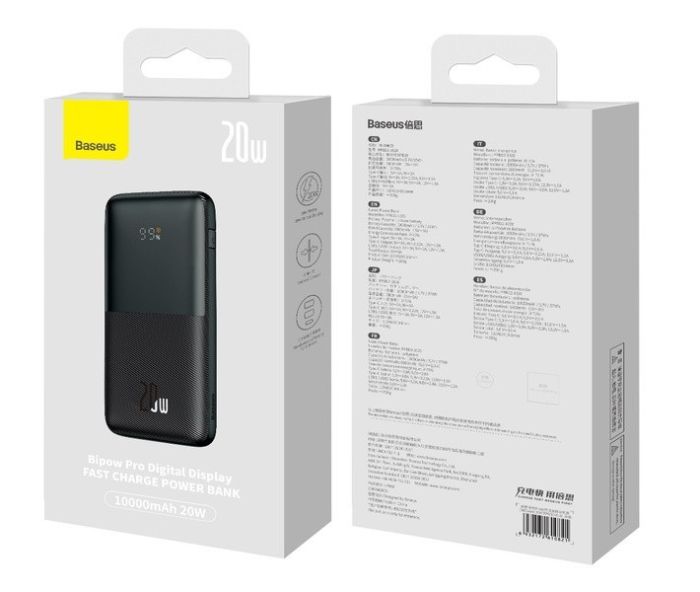 Baseus PPBD04010 Bipow Pro 10000 mAh 20W Чорний (754886)