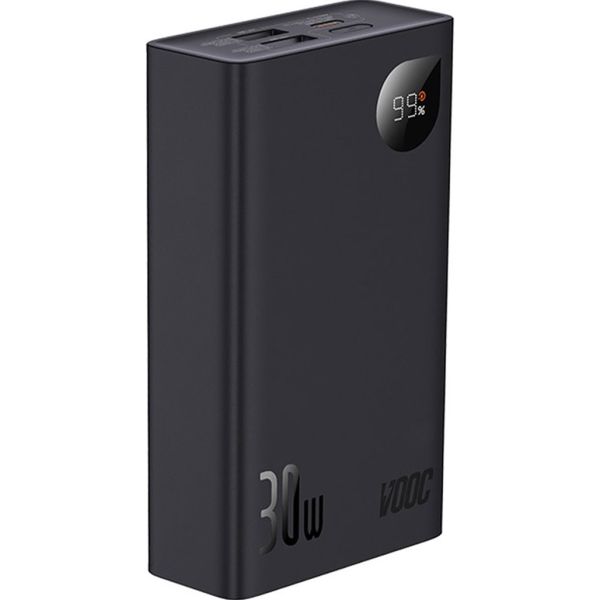 Зовнішній акумулятор Baseus Adaman 2 Metal Digital Display 20000mAh 30W Black (PPAD050001) [76248]