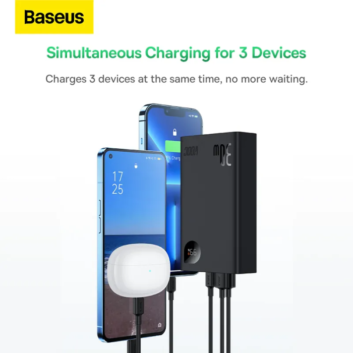 Baseus Adaman 2 Metal Digital Display 20000 mAh 30W Black (PPAD050001) [76248]