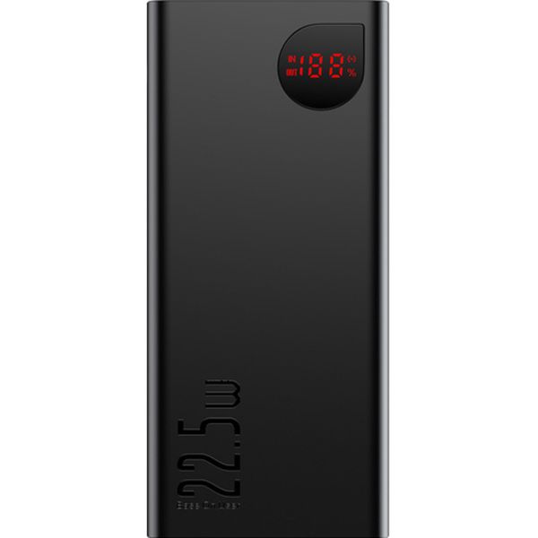 Зовнішній акумулятор Baseus Adaman Metal Digital Display 20000mAh 22.5W Black (PPAD070101) [79287]