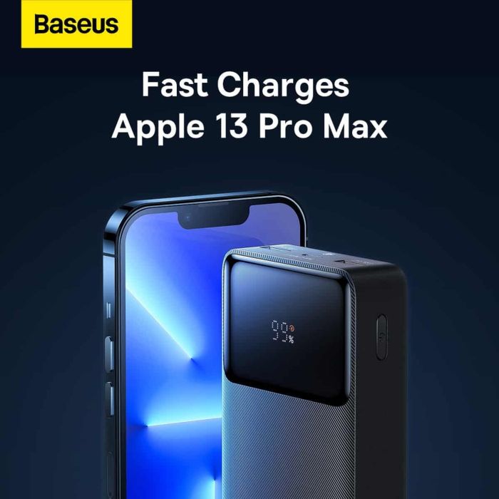 Baseus Bipow Digital Display 20000 mAh 25W швидка зарядка чорний (PPBD020301)