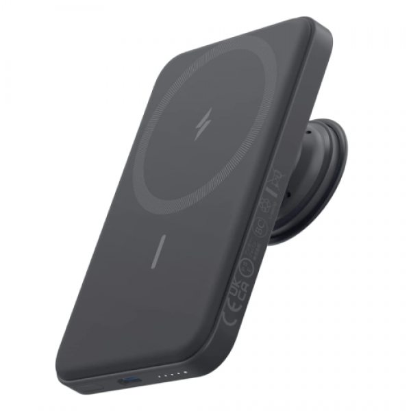 Anker 622 Magnetic Wireless Portable Charger MagGo with PopSockets 5000 mAh Black (A1612)
