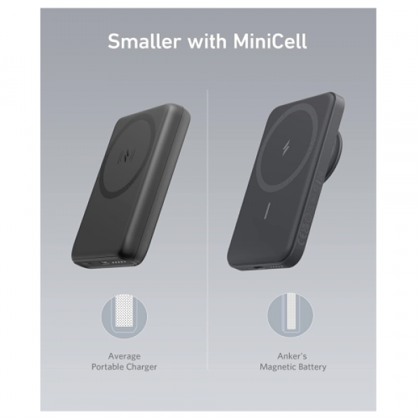 Anker 622 Magnetic Wireless Portable Charger MagGo with PopSockets 5000 mAh Black (A1612)