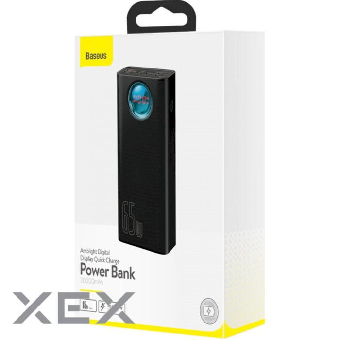 Baseus Amblight Digital Display 65W 30000 mAh Чорний (PPLG000101)