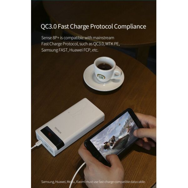 Power Bank Romoss Sense 8P+ 18W 30000mAh White (PHP30 PRO)